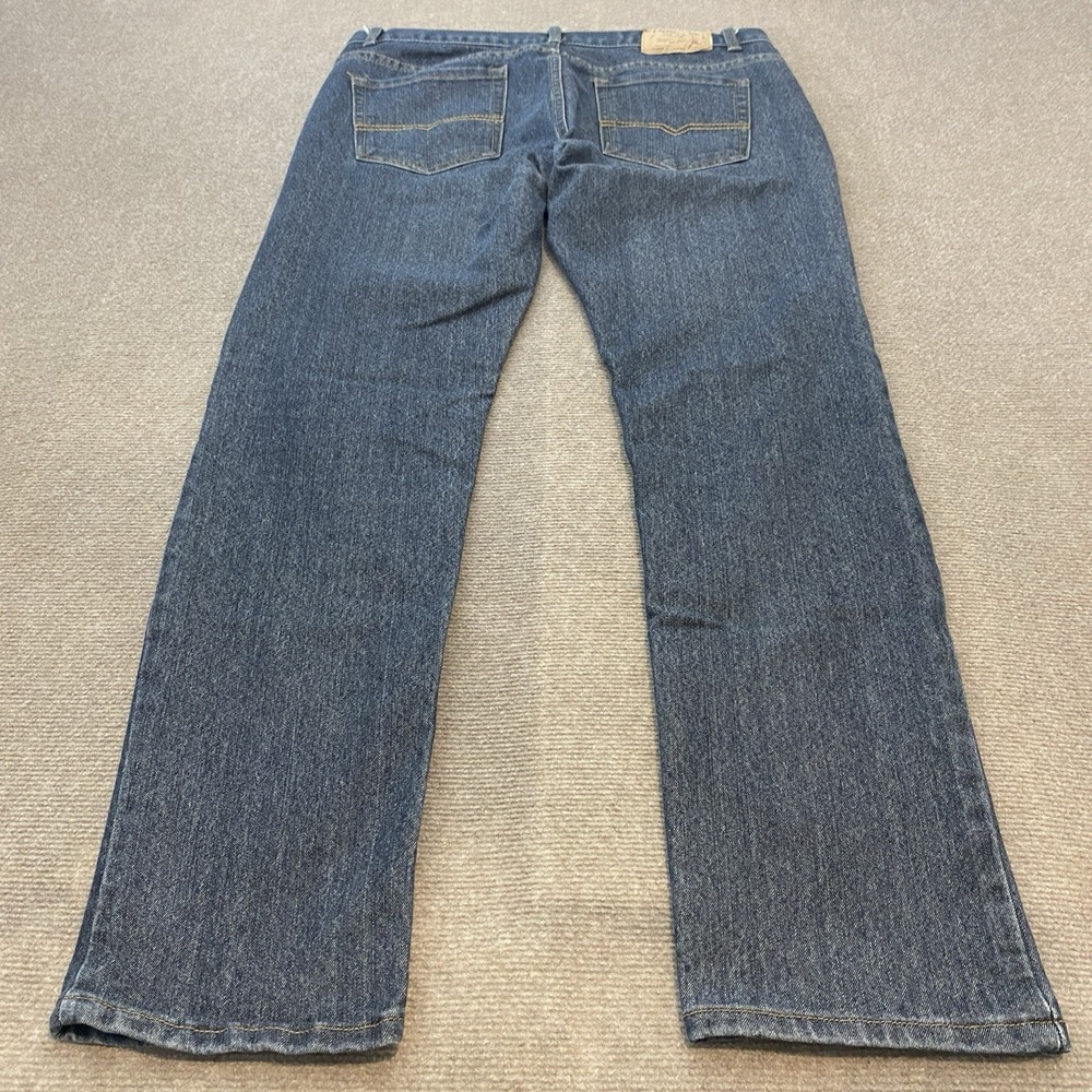 Vintage Genes Jeans Mens 34 Fits 35x32 Blue Lived In Denim Slim Fit Preppy - Picture 3 of 12